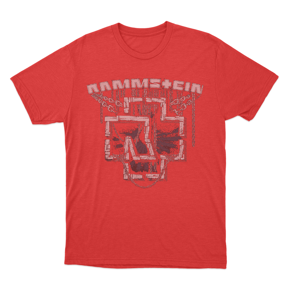 Rammstein In Ketten Unisex T Shirt Red Rammstein In Ketten Unisex T Shirt Red