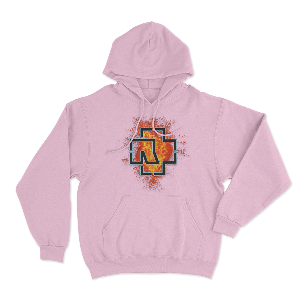 Rammstein Lava Logo Unisex Hoodie Pink Rammstein Lava Logo Unisex Hoodie Pink