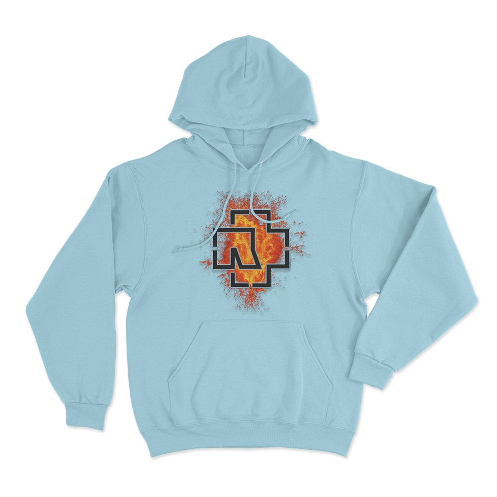 Rammstein Lava Logo Unisex Hoodie Sky Blue Rammstein Lava Logo Unisex Hoodie Sky Blue