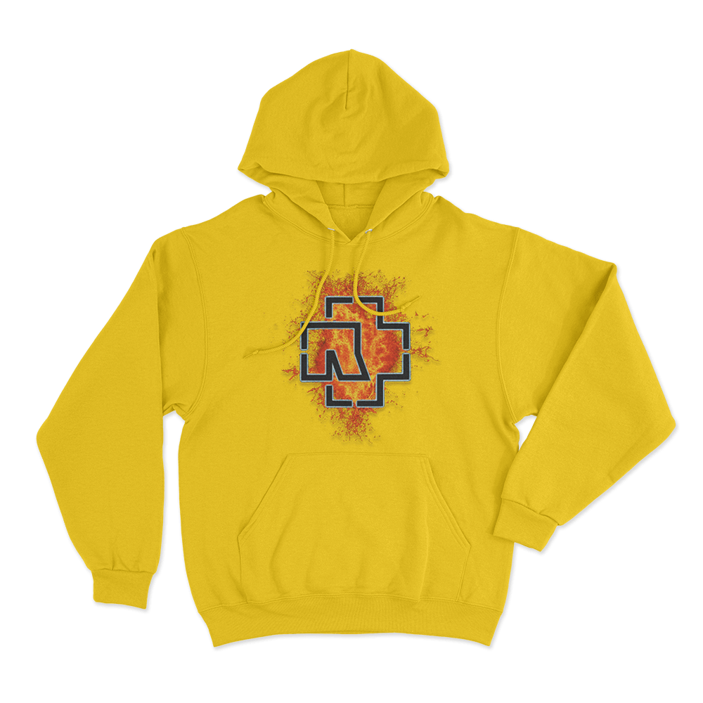 Rammstein Lava Logo Unisex Hoodie Yellow Rammstein Lava Logo Unisex Hoodie Yellow