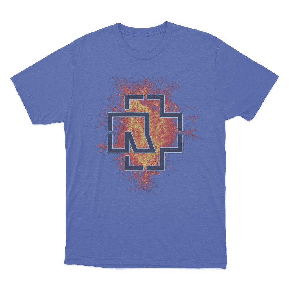 Rammstein Lava Logo Unisex T Shirt Blue Rammstein Lava Logo Unisex T Shirt Blue