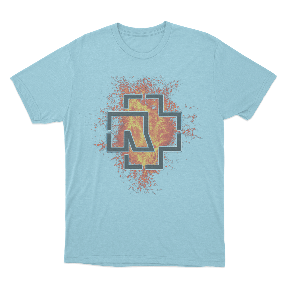 Rammstein Lava Logo Unisex T Shirt Sky Blue Rammstein Lava Logo Unisex T Shirt Sky Blue