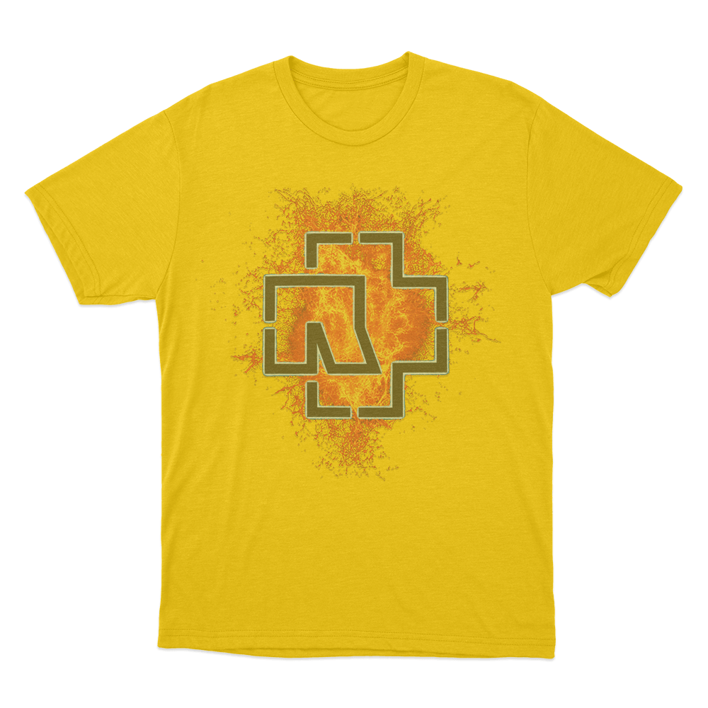 Rammstein Lava Logo Unisex T Shirt Yellow Rammstein Lava Logo Unisex T Shirt Yellow