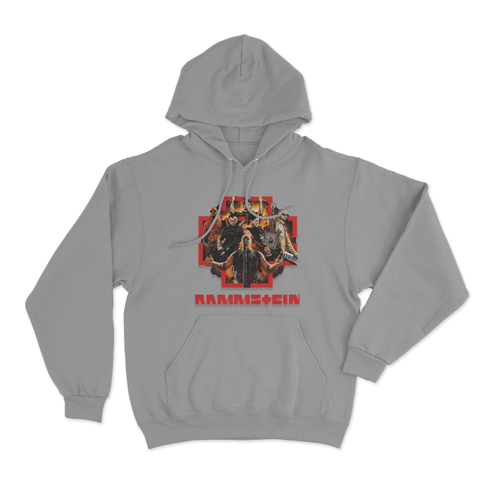Rammstein Live Unisex Hoodie Grey Rammstein Live Unisex Hoodie Grey
