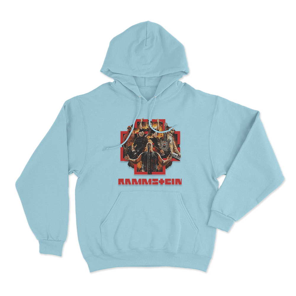 Rammstein Live Unisex Hoodie Sky Blue Rammstein Live Unisex Hoodie Sky Blue