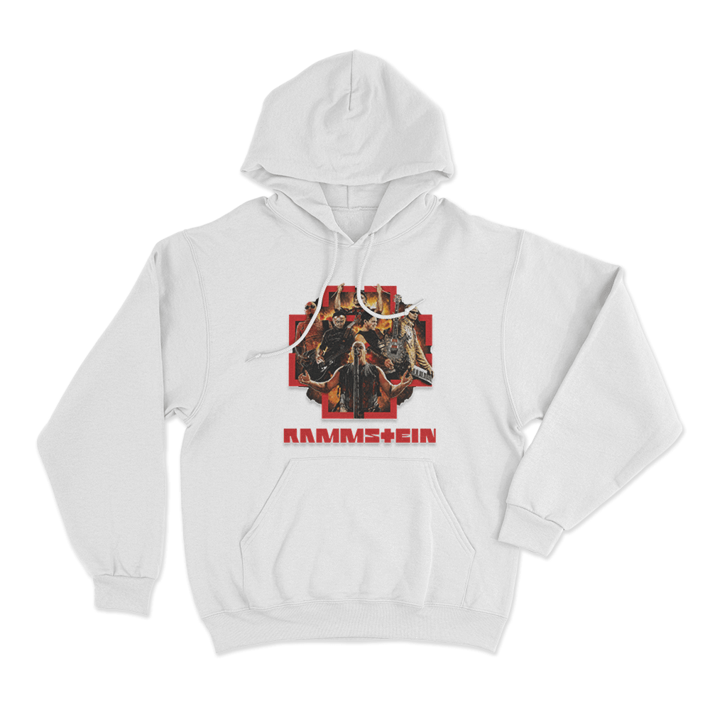 Rammstein Live Unisex Hoodie White Rammstein Live Unisex Hoodie White