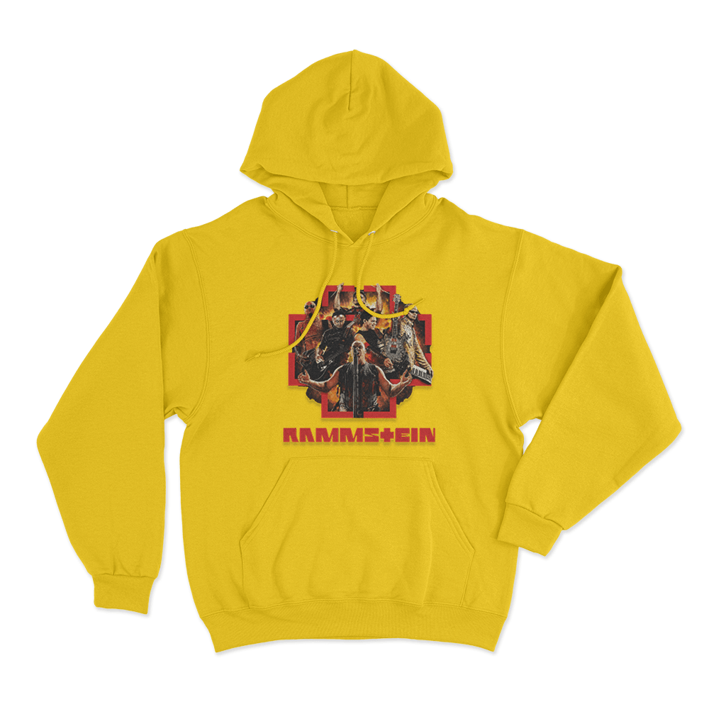 Rammstein Live Unisex Hoodie Yellow Rammstein Live Unisex Hoodie Yellow