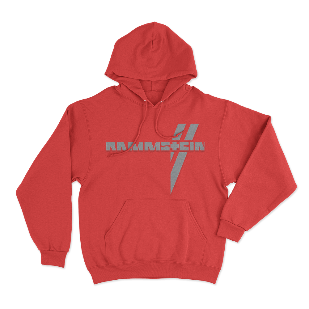 Rammstein Weiße Balken Unisex Hoodie Red Rammstein Weise Balken Unisex Hoodie Red
