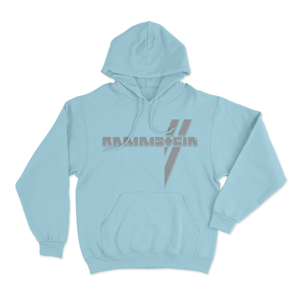 Rammstein Weiße Balken Unisex Hoodie Sky Blue Rammstein Weise Balken Unisex Hoodie Sky Blue